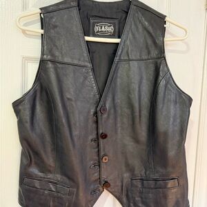 Flash brand leather vest